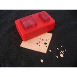 Creative Memories Bubble Maker Circles Paper Punch 2 in 1 Red